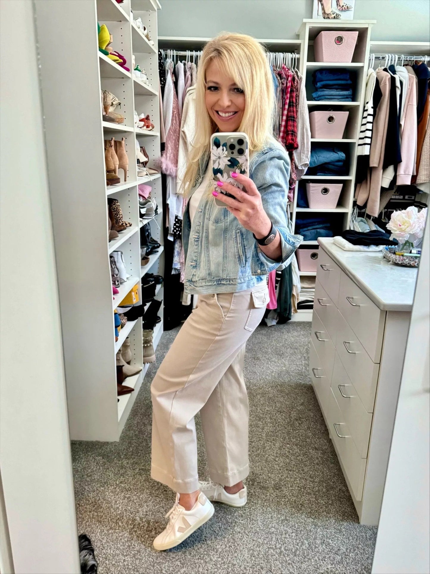 Owronline - Tummy Control Twill Cropped Wide Leg Pant