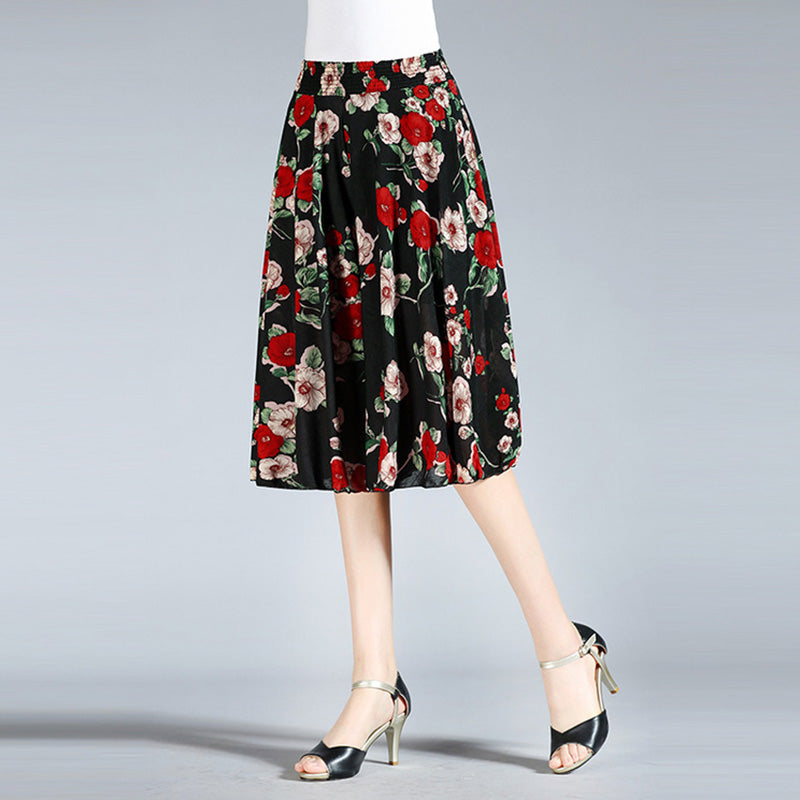 Owronline - Women's Vintage Style Wide Leg Culottes