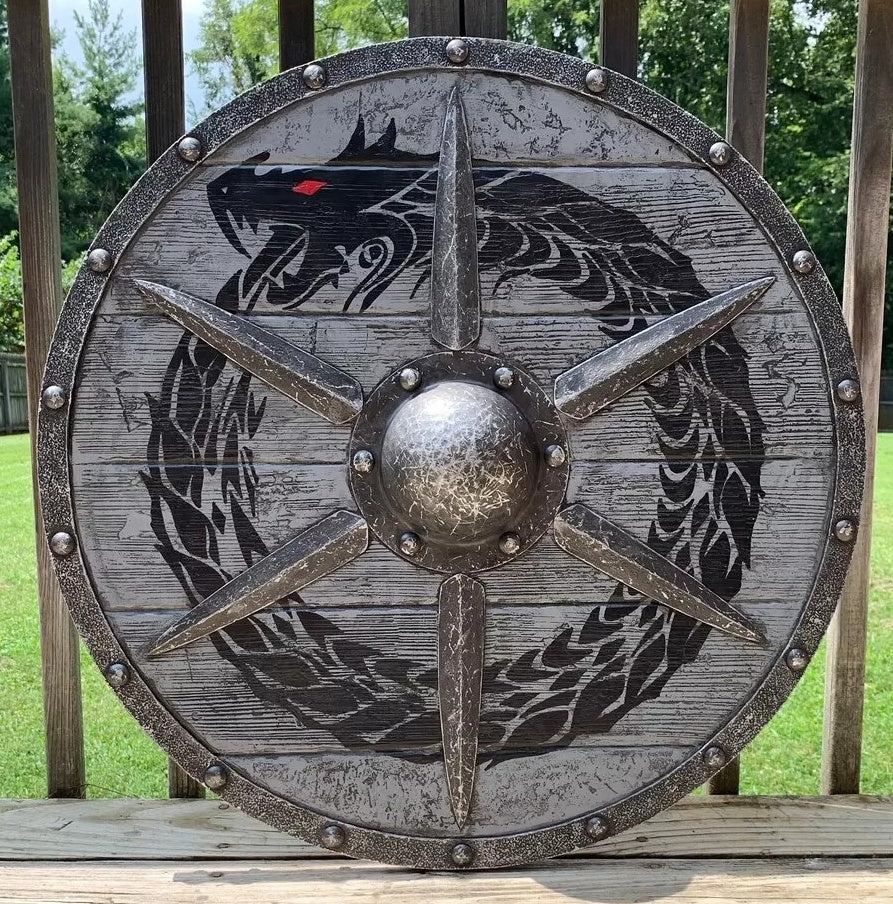 Authentic battleworn viking shield——BUY 3 FREE SHIIPING