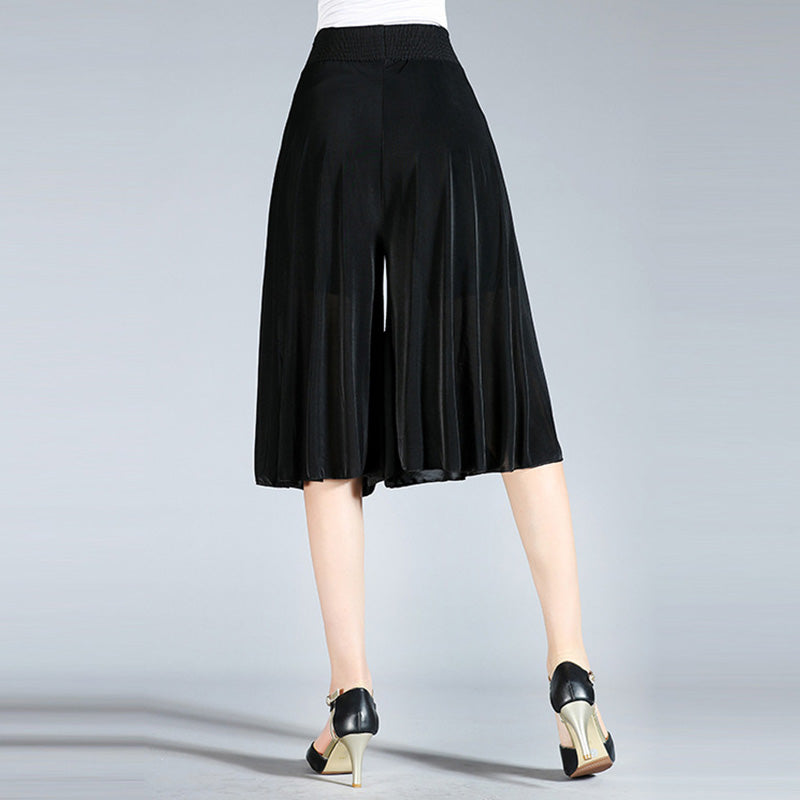 Owronline - Women's Vintage Style Wide Leg Culottes