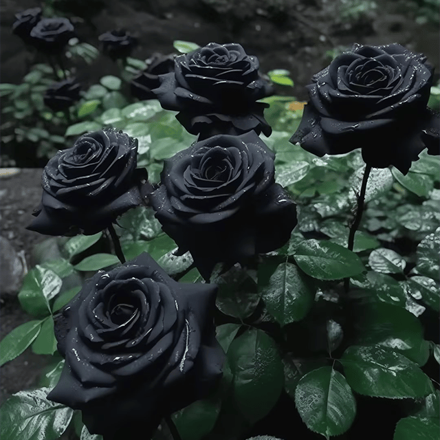 RARE BLACK RED ROSE FLOWER SEEDS