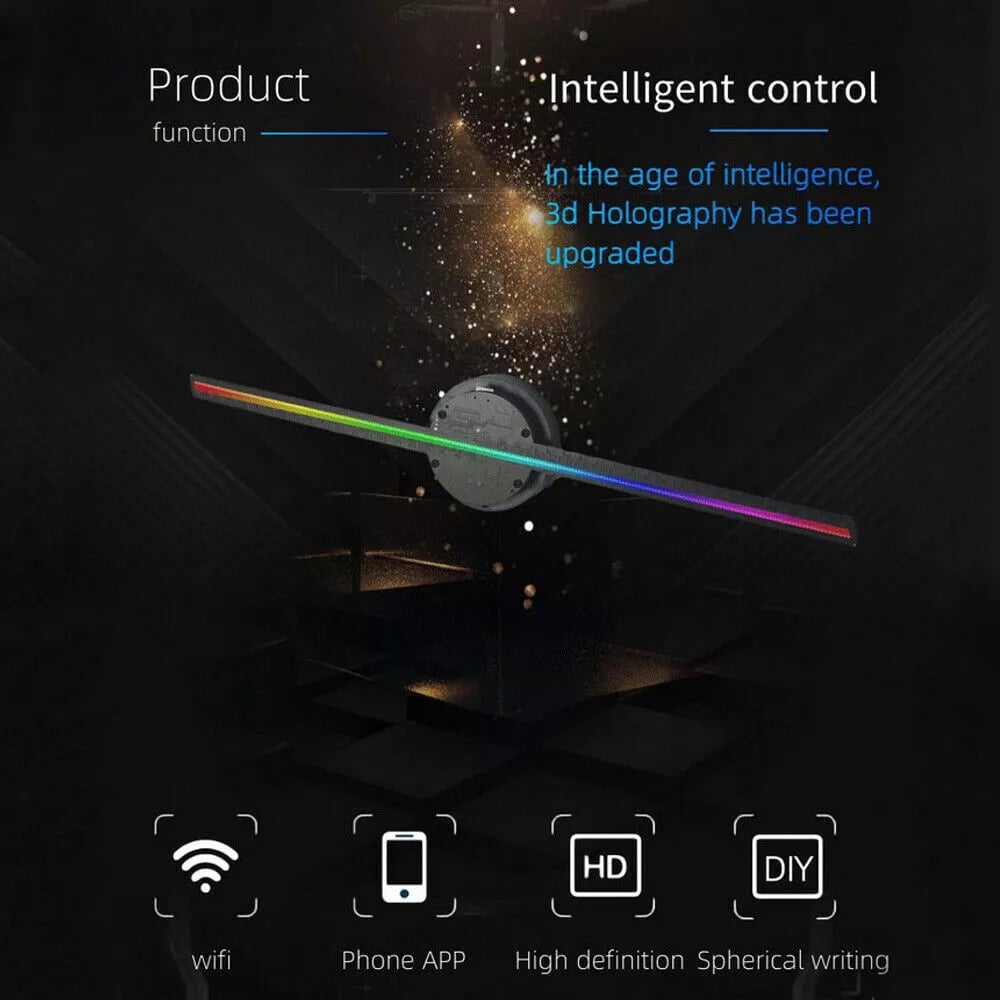 Owronline - 3D Hologram LED Fan Projector