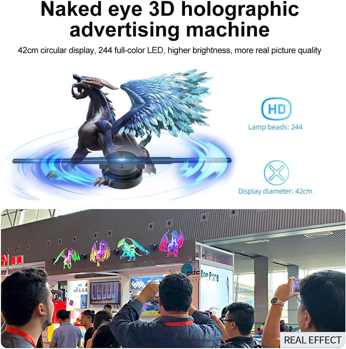 Owronline - 3D Hologram LED Fan Projector