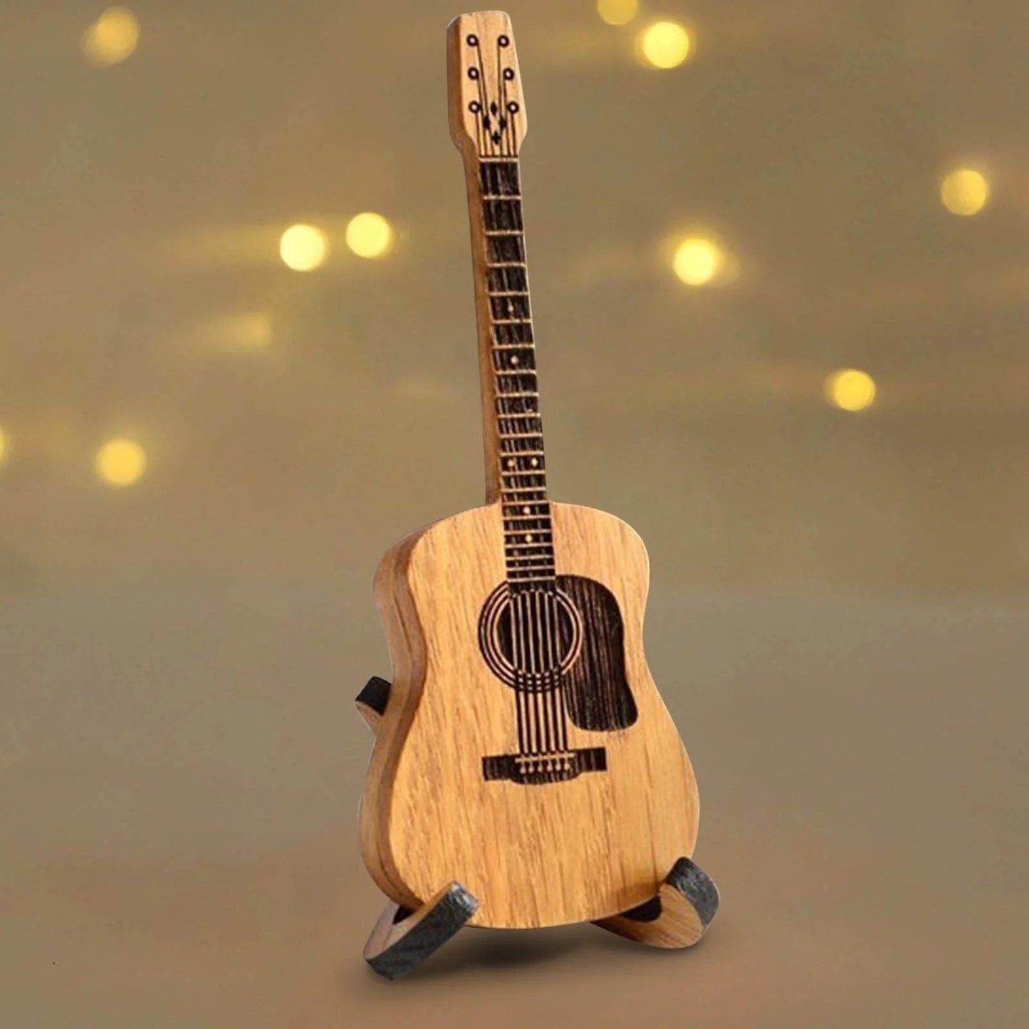 🔥Mini Cute Edition Wooden Guitar Plectrum Case