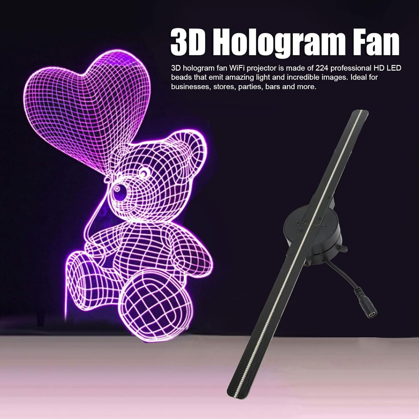 Owronline - 3D Hologram LED Fan Projector