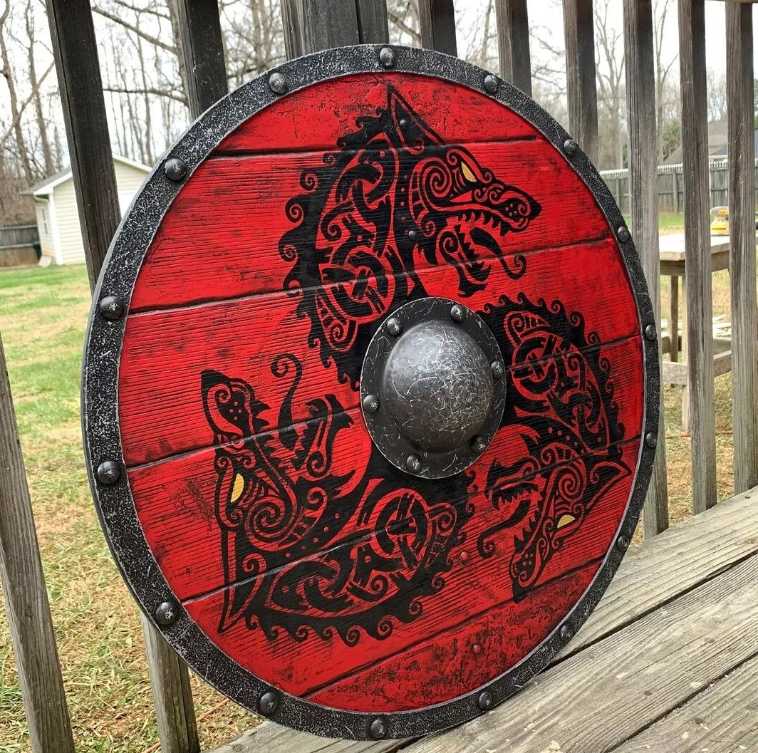 Authentic battleworn viking shield——BUY 3 FREE SHIIPING