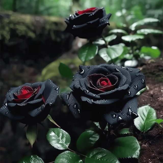 RARE BLACK RED ROSE FLOWER SEEDS