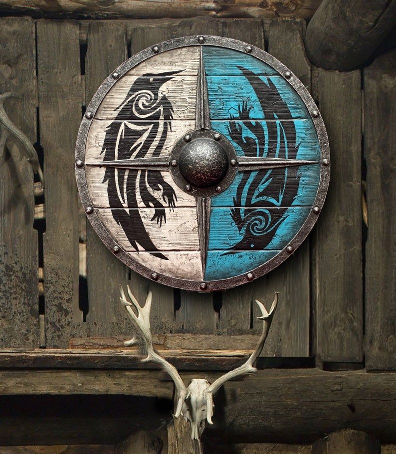 Authentic battleworn viking shield——BUY 3 FREE SHIIPING