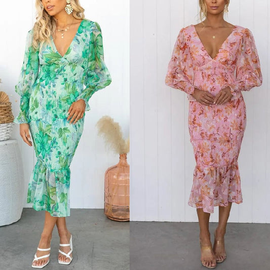 💕Owronline💕Elegant Floral Dress
