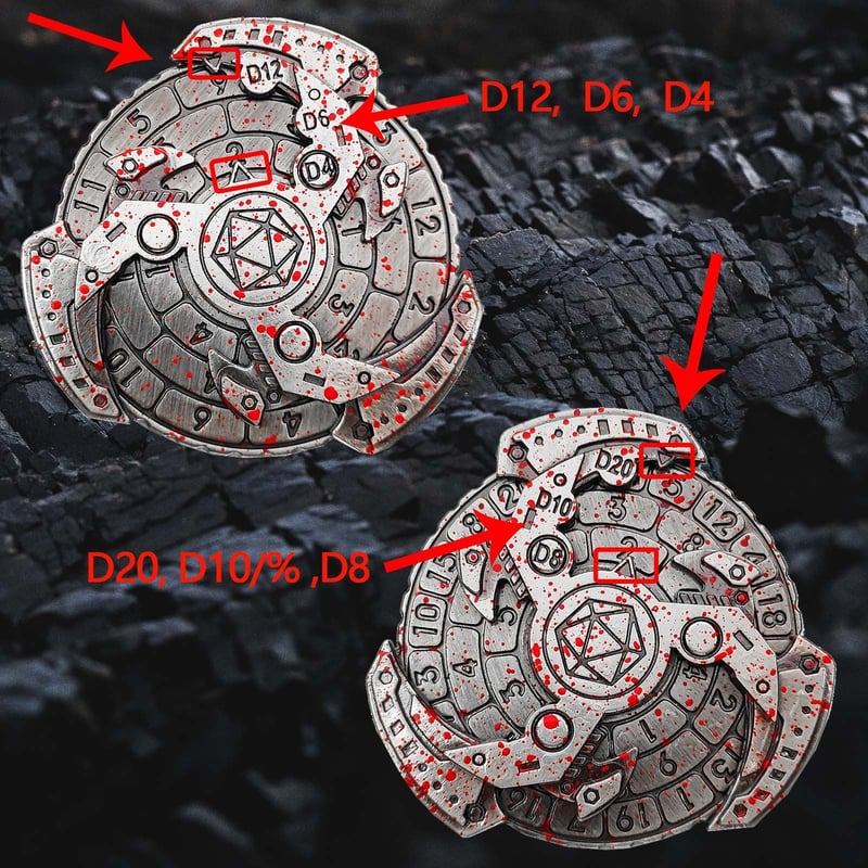 Owronline - Dungeons and Dragons Metal Dice Spinner - owronline