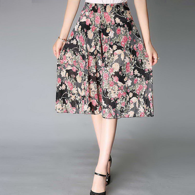 Owronline - Women's Vintage Style Wide Leg Culottes