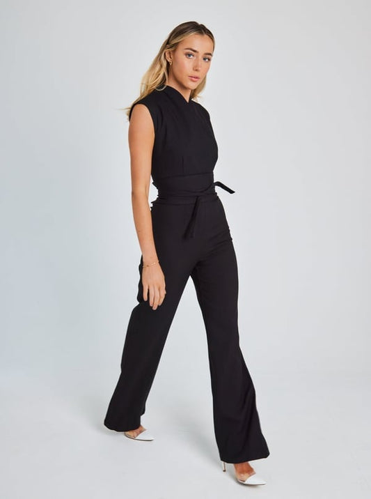 Owronline - Women's Sleeveless Wide-Leg Jumpsuit