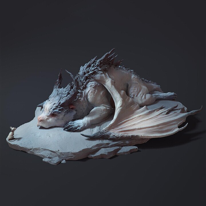Dragon And Mouse - Art Sculpture