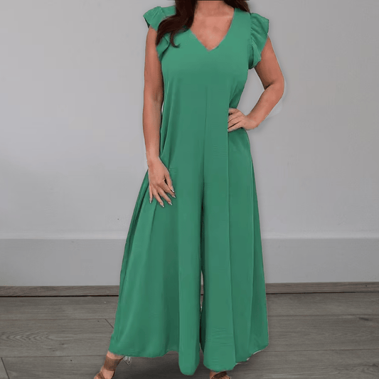 Owronline -New Ruffled Wide-leg Casual Jumpsuit