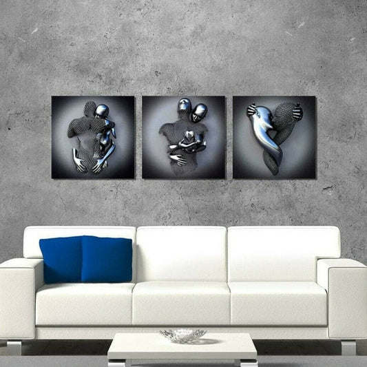 Owronline - Love Heart Gray-3D Art Wall - owronline