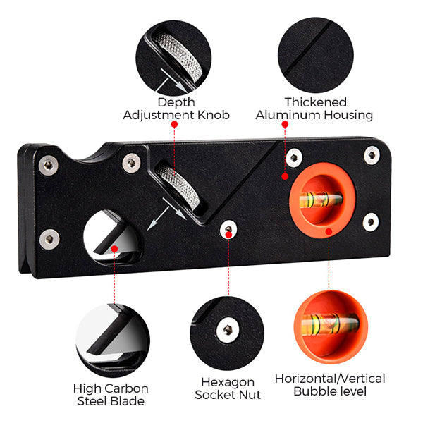 Owronline - Chamfer Plane Woodworking Edge Corner Flattening Tool