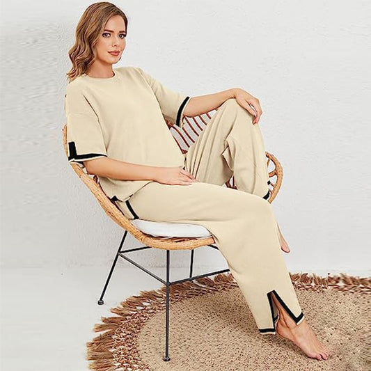 Owronline - Classy Elastic Knit Lounge Set